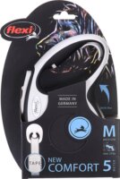 Flexi New Comfort M/5m Csévélő szalagos kutyapóráz - Fekete
