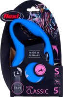 Flexi New Classic S/5m Csévélő szalagos kutyapóráz - Kék