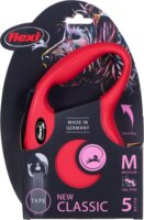 Flexi New Classic M/5m Csévélő szalagos kutyapóráz - Piros
