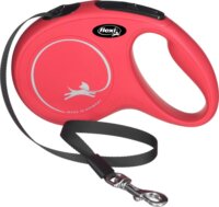 Flexi New Classic M/5m Csévélő szalagos kutyapóráz - Piros