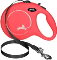 Flexi New Classic L/5m Csévélő szalagos kutyapóráz - Piros