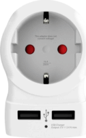 Skross 1500280 EU/2x USB -> UK 250V Utazó adapter