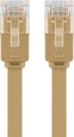 Goobay U/UTP CAT6 Lapos patch kábel 15m - Világosbarna