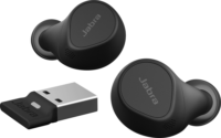 Jabra Evolve2 Buds Wireless fülhallgató - Fekete (USB-A adapter, MS, Vezeték nélküli töltőpad)
