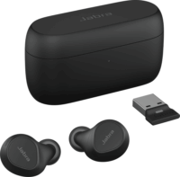 Jabra Evolve2 Buds Wireless fülhallgató - Fekete (USB-A adapter, UC)