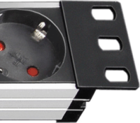 Brennenstuhl Alu-Line 19" Elosztó 8 aljzatos 2m - Fekete/Szürke