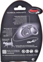Flexi New Classic Cat XS/3m Csévélő szalagos Macskapóráz - Fekete