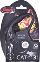 Flexi New Classic Cat XS/3m Csévélő szalagos Macskapóráz - Fekete