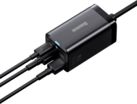 Baseus GaN3 Pro 2x USB-C / 2x USB-A Hálózati Gyorstöltő Adapter 60W - Fekete