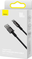 Baseus Tungsten Gold USB-A apa - USB-C apa 2.0 Adat és töltőkábel - Fekete (1m)