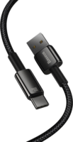 Baseus Tungsten Gold USB-A apa - USB-C apa 2.0 Adat és töltőkábel - Fekete (1m)