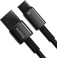 Baseus Tungsten Gold USB-A apa - USB-C apa 2.0 Adat és töltőkábel - Fekete (1m)