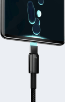 Baseus Tungsten Gold USB-A apa - USB-C apa 2.0 Adat és töltőkábel - Fekete (1m)