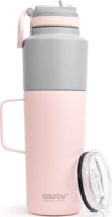 Asobu Twin Pack 900ml Termosz kulacs + bögre- Rózsaszín