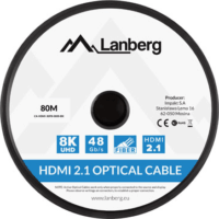 Lanberg CA-HDMI-30FB-0800-BK HDMI 2.1 - HDMI Optikai kábel 80m - Fekete