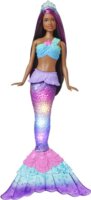 Mattel Barbie Dreamtopia Világító fekete hajú sellő baba