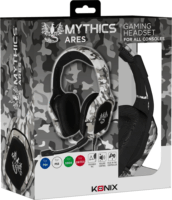 Konix Mythics Ares Camo Vezetékes Gaming Headset - Fehér terepmintás