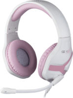 Konix Mythics PS4 "Geek Girl Crystal" Vezetékes Gaming Headset - Fehér/Rózsaszín