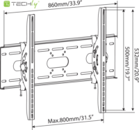 Techly ICA-PLB 890 42"-80" LCD TV/Monitor fali tartó - Fekete