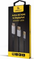 Cablexpert A-HDMIM-DPM-01 HDMI 2.0 - DisplayPort 1.4 Aktív adapterkábel 2m - Fekete