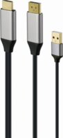 Cablexpert A-HDMIM-DPM-01 HDMI 2.0 - DisplayPort 1.4 Aktív adapterkábel 2m - Fekete