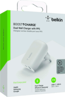 Belkin WCB007VFWH USB-C / USB-A Hálózati töltő - Fehér (37W)