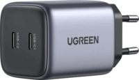 Ugreen Nexode 2x USB-C Hálózati töltő - Szürke (45W)