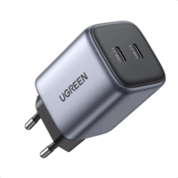 Ugreen Nexode 2x USB-C Hálózati töltő - Szürke (45W)