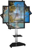 Techly 108903 37"-70" LCD TV/Monitor gurulós tartó - Ezüst