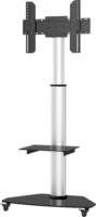 Techly 108903 37"-70" LCD TV/Monitor gurulós tartó - Ezüst