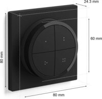 Philips Hue Tap Dial vezeték nélküli beltéri Okos fali villanykapcsoló - Fekete