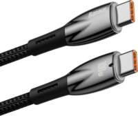 Baseus Glimmer Series USB-C apa - USB-C apa Adat és töltőkábel - Fekete (2m)