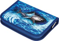 Herlitz Loop Plus Blue Shark Iskolatáska szett - Mintás