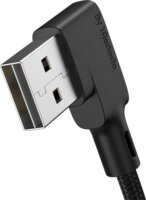Mcdodo CA-7310 USB-A apa 90° - USB-C apa 90° 3.0 Spirálos Adat és töltő kábel - Fekete (1.8m)