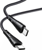 Mcdodo CA-7640 USB-C apa - USB-C apa 3.0 Adat és töltő kábel - Fekete (0.2m)