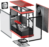 HYTE Y40 Számítógépház - Fekete/Piros