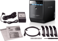 Fantec QB-35U31R 4x3.5" USB 3.1 Külső HDD ház - Fekete