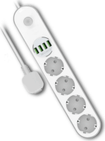 ColorWay CW-CHE44W 220V Elosztó 4 aljzatos 2m - Fehér