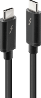 Lindy Thunderbolt 3 USB-C apa - USB-C apa 3.1 Adat és töltőkábel - Fekete (1m)