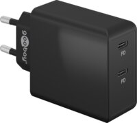 Goobay 61757 2x USB-C Hálózati töltő - Fekete (36W)