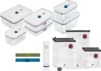 Zwilling Fresh & Save 4x Vákuum Üveg ételtároló + 10x Vákuum Műanyag tasak (13 db)