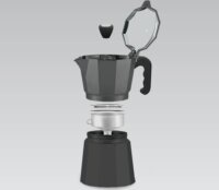 Maestro Classic MR-1666-3 Kotyogós kávéfőző - Fekete