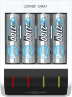 Ansmann Comfort Smart 4x AA/AAA NiMH Akkumulátor gyorstöltő + 4db elem (4x AA - 2100mAh)