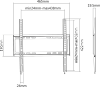 ACT AC8351 32"-55" LCD TV fali tartó - Fekete