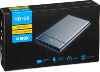 iBox HD-06 2.5" USB 3.1 Külső HDD/SSD ház - Fekete