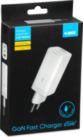 iBox C-65 GaN 2X USB-C / USB-A Hálózati töltő - Fehér (65W)
