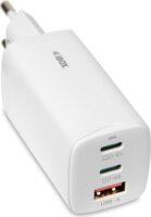 iBox C-65 GaN 2X USB-C / USB-A Hálózati töltő - Fehér (65W)