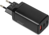 iBox C-65 GaN 2x USB-C / USB-A Hálózati töltő - Fekete (65W)