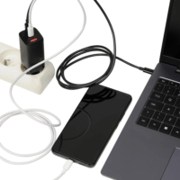 iBox C-65 GaN 2x USB-C / USB-A Hálózati töltő - Fekete (65W)