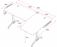 Spirit of Gamer Headquarter 600 Right Gamer asztal - Fekete